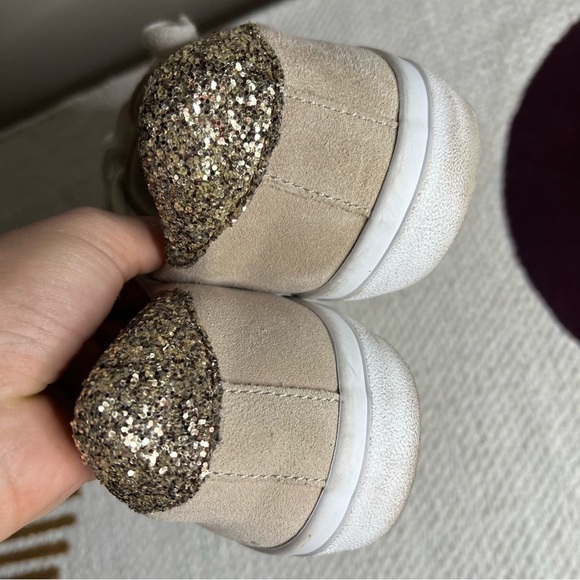 MADEWELL Women's Sidewalk Low-Top Sneakers in Glitter-Accented Suede SIZE 9 - Picture 3 of 9